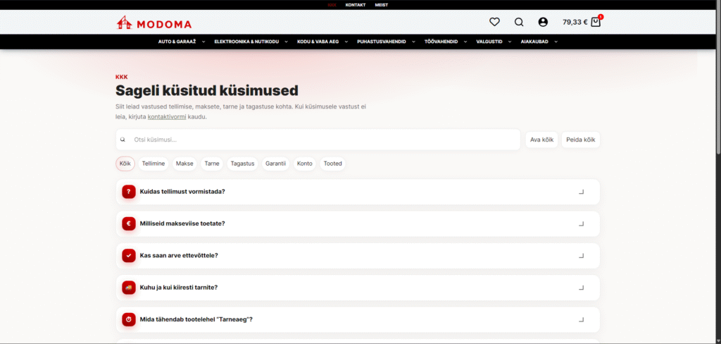 Modoma - e-pood – KKK leht