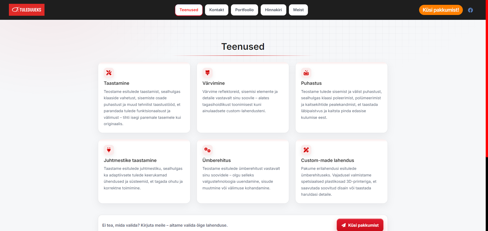 Tuleduueks – Teenused