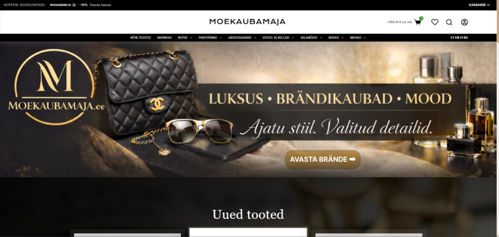 Moekaubamaja e-pood – Avaleht