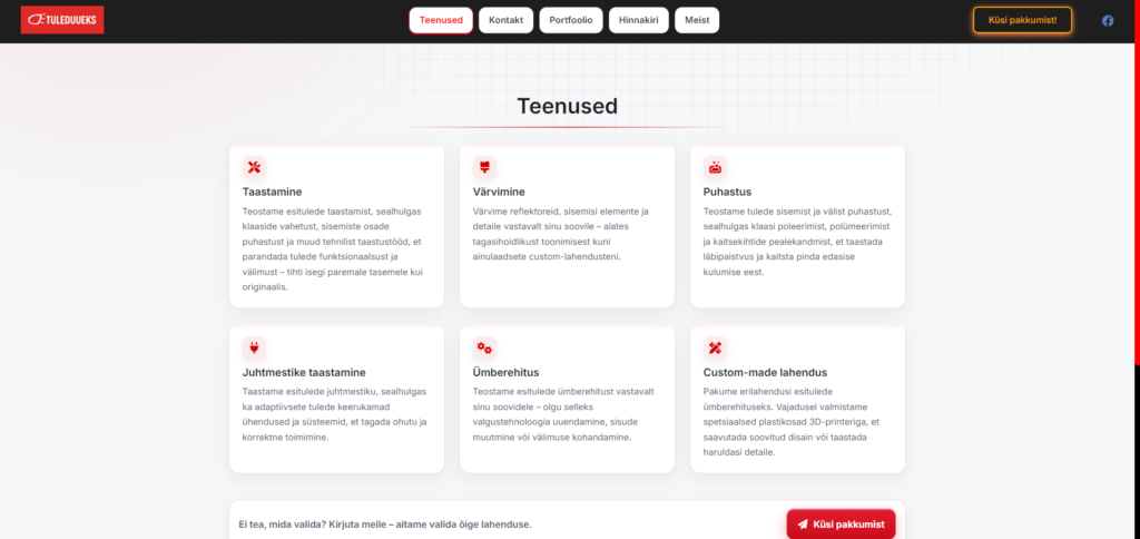 Tuleduueks – Teenuste leht