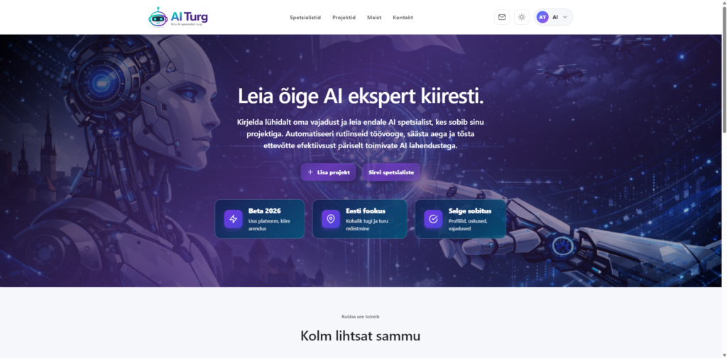 AI Turg – Avaleht